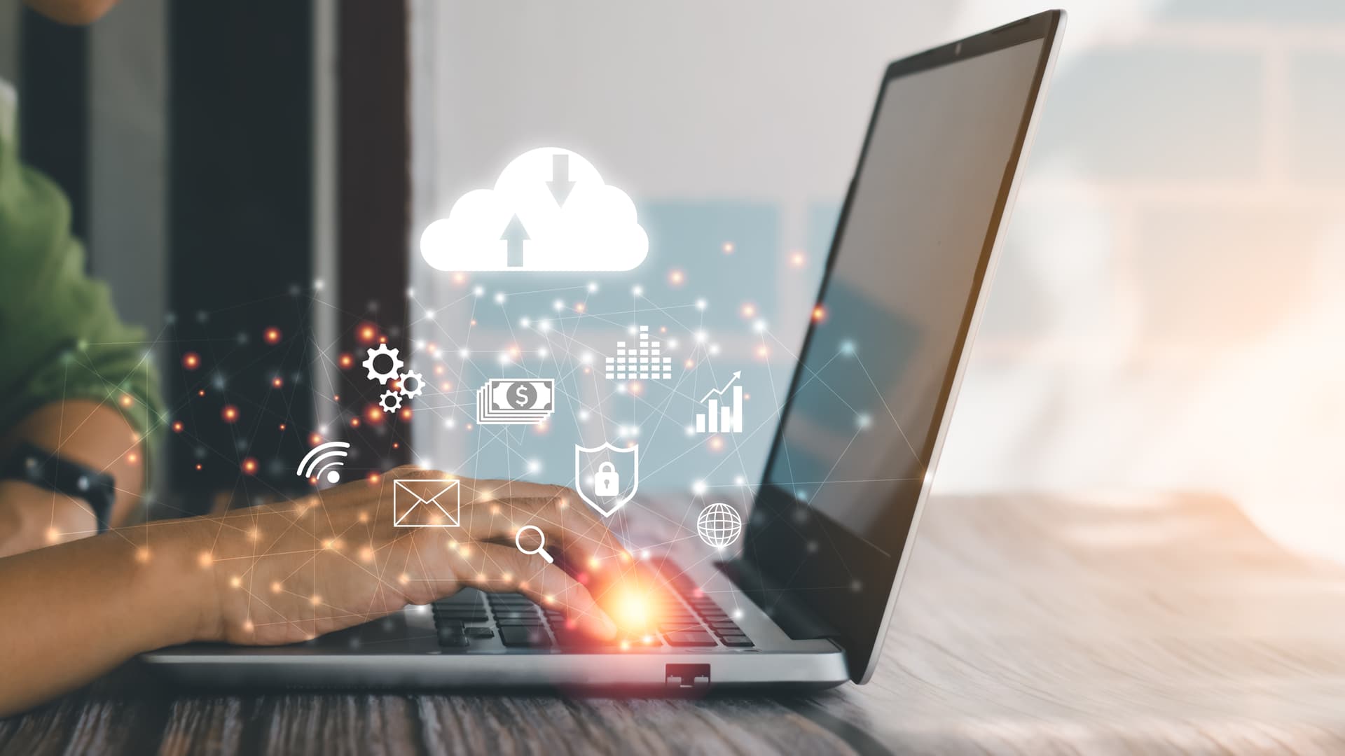 Cloud data storage concept