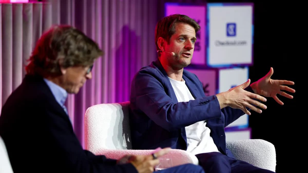 Klarna CEO Sebastian Siemiatkowski speaks during panel discussion